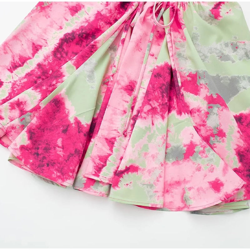 Boho Beach Dress - Mini Sexy Tie Dye Backless Halter Dress - Inner Wanderer