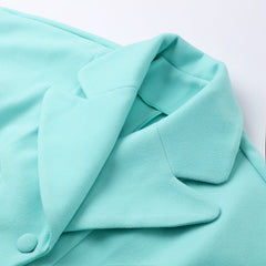 Lapel Double-Breasted Office Woolen Windbreaker Long Coat