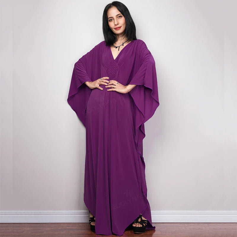 Boho Maxi Dress - Beach Dress, Kaftan Dress Orange Harmony in 15 colors