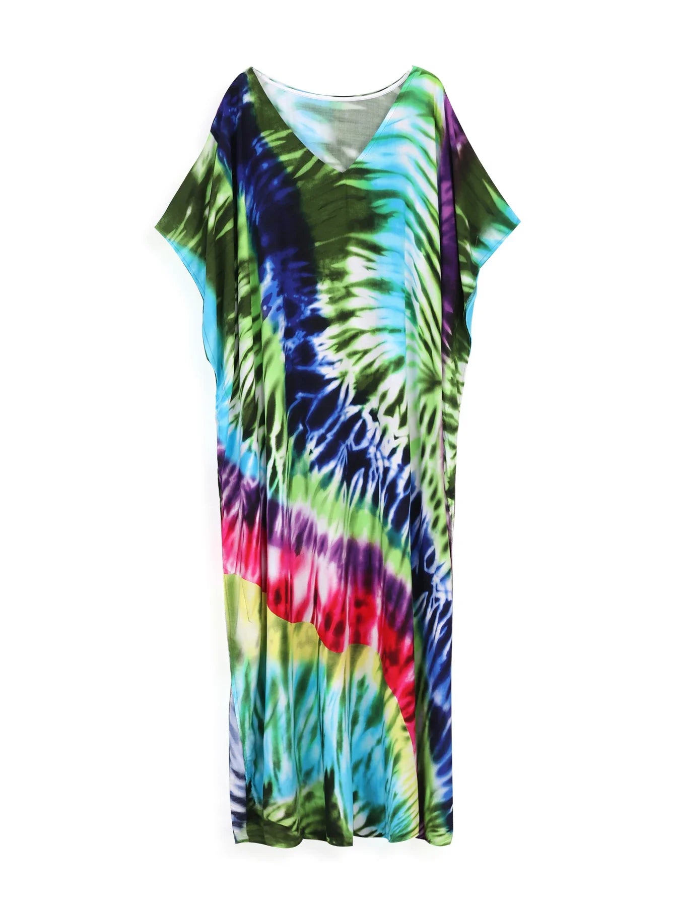 Boho Maxi Dress - Beach Dress, Kaftan Dress Danica Heart Tie Dye