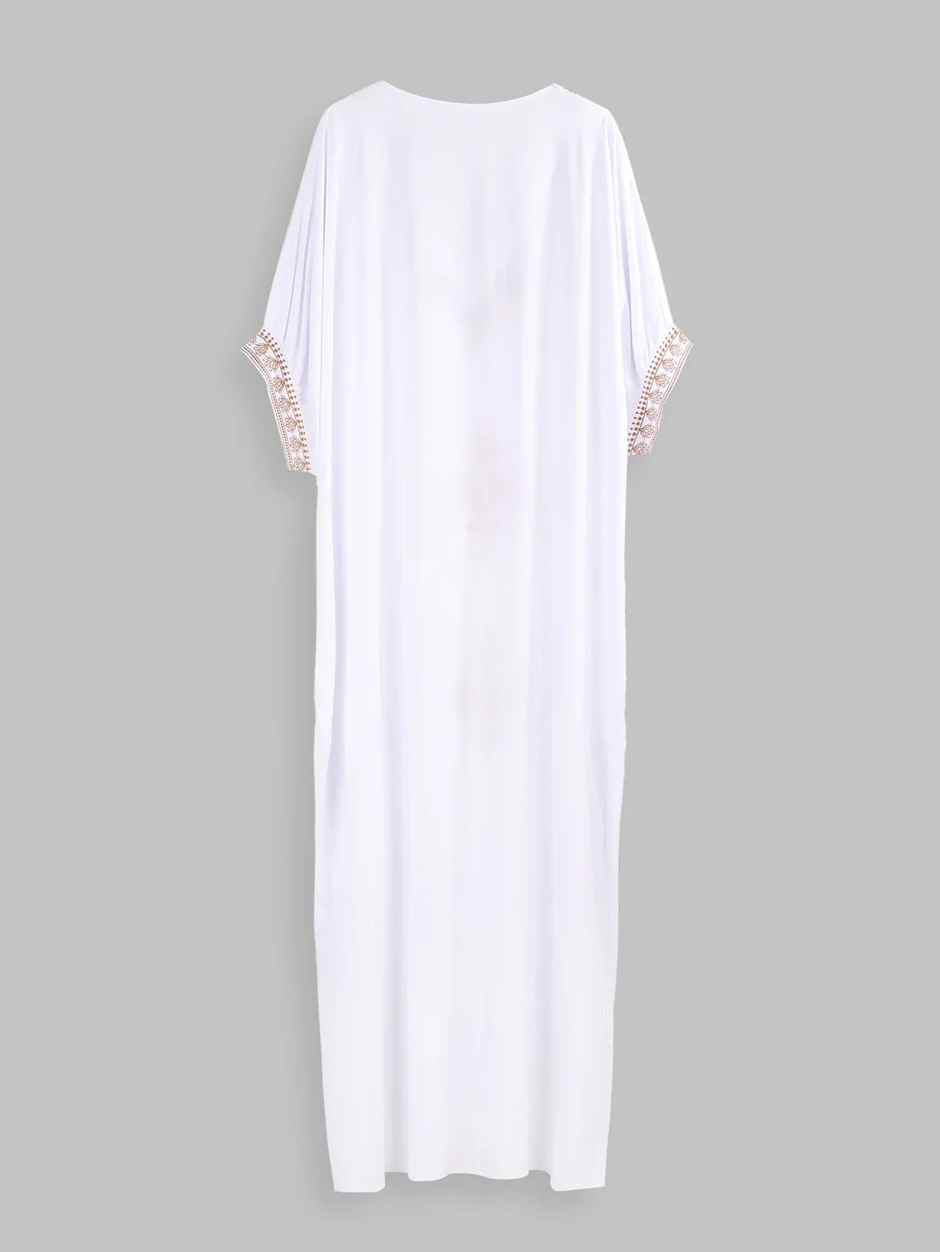 Boho Maxi Dress - Beach Dress, Kaftan Dress Vintage Embroidered in Liliana Navy