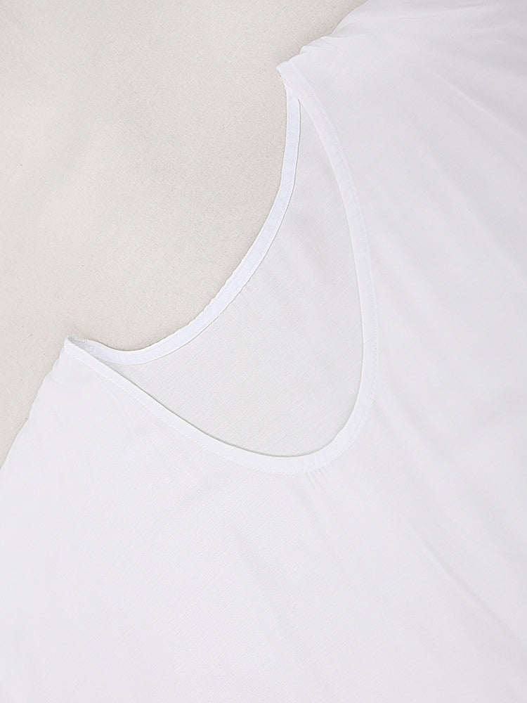 Boho Maxi Dress, Beach Dress,Kaftan Ruffle Dress, Wren White