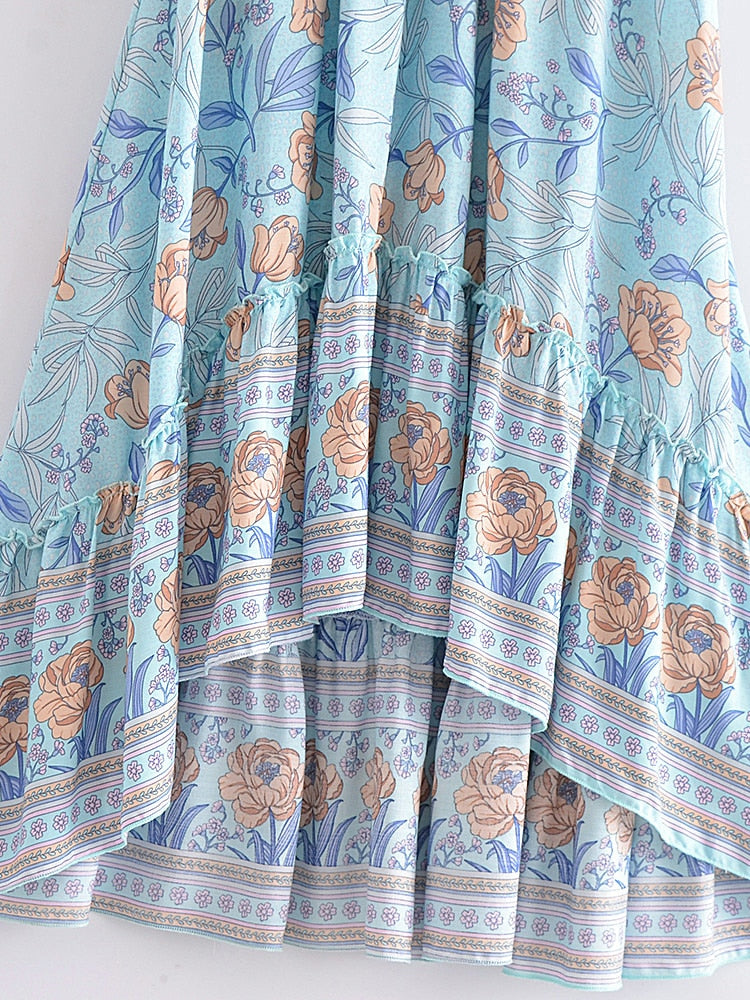 Boho Skirt, Hippie Skirts, Midi Skirt, Wild Rose in Smoke