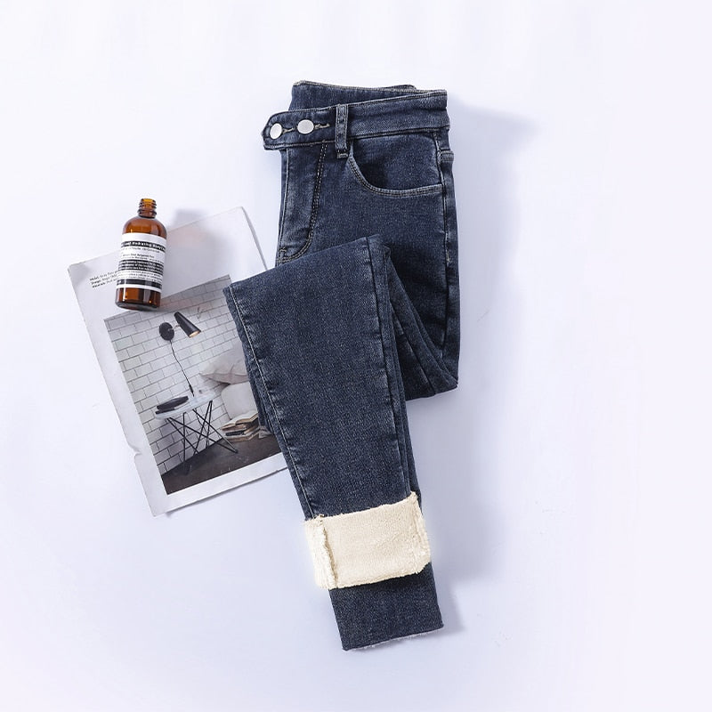 High Waist Skinny Simple Jeans Denim Pencil Pants