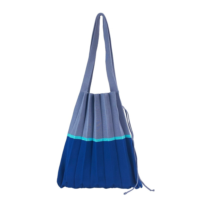 Boho Bag, Tote Bags,  Folded Knit Pleated Bags in 28 colors