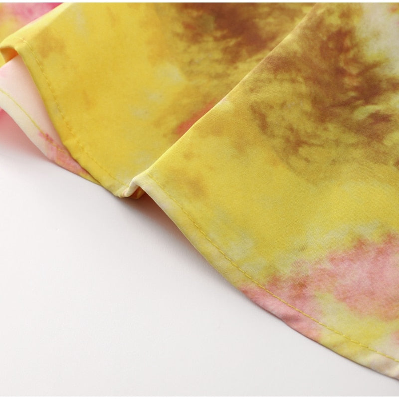 Boho Beach Dress - Mini Sexy Tie Dye Backless Halter Dress - Inner Wanderer
