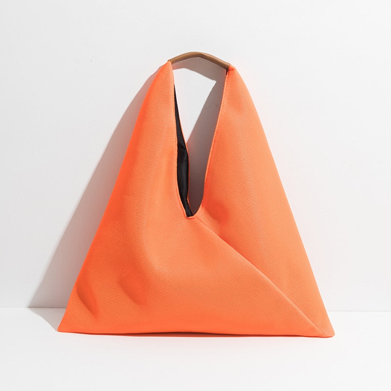 Boho Bag, Hobo Bags, Triangle Fabric Bag in Pink, Blue, Black, Green