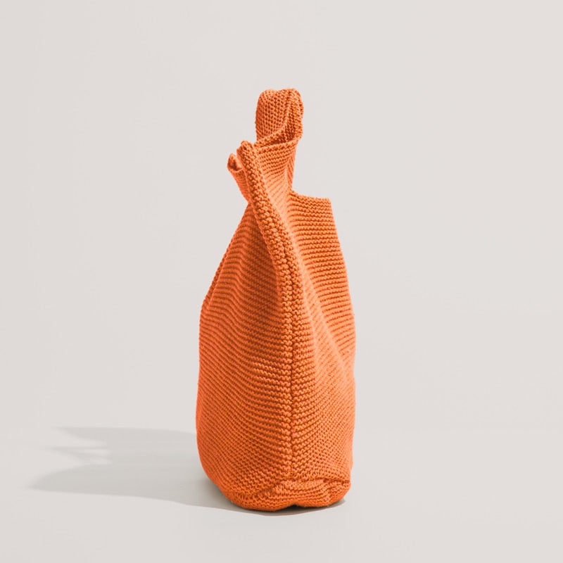 Boho Bag, Hobo Bags, Knitting Tote Bag, Satchel Handbags in Orange, Beige, Green