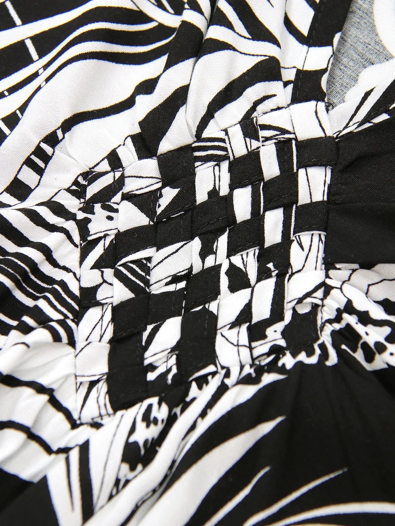 Boho Maxi Dress - Beach Dress, Kaftan Dress Akari Black Coconut Leaf