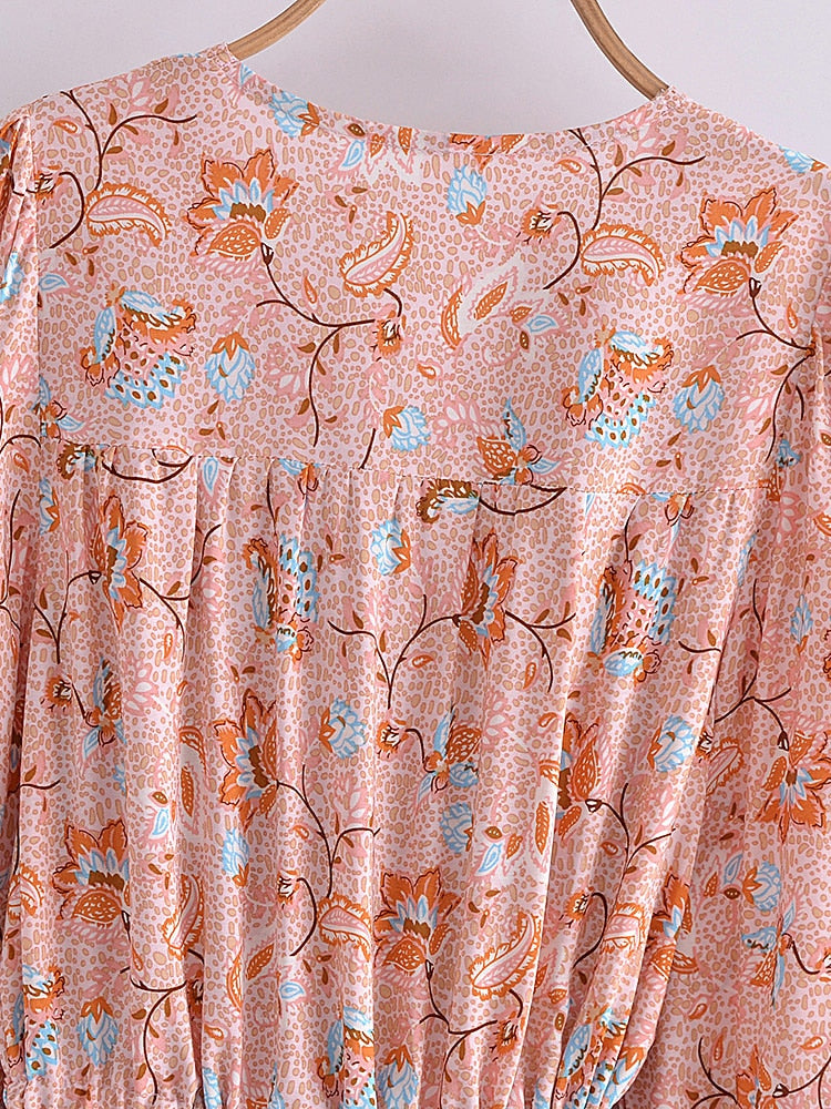 Boho Maxi Dress, Gown, Vacation in  River Pink
