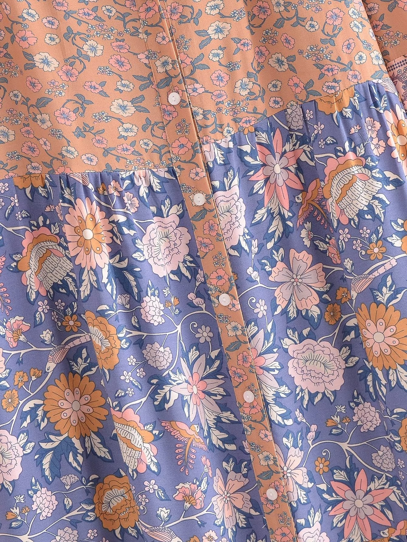 Maxi Dress, Boho Gown Dress, Scilla Elise in Pink and Blue