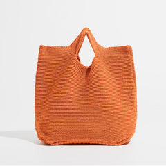 Boho Bag, Hobo Bags, Knitting Tote Bag, Satchel Handbags in Orange, Beige, Green