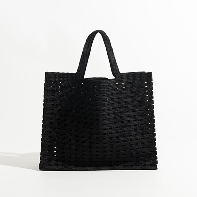 Boho Bag, Tote Bags, Crochet Tote Shopper Handbags in Pink, Blue, Black, Green