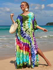 Boho Maxi Dress - Beach Dress, Kaftan Dress Danica Heart Tie Dye