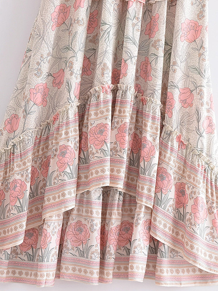 Boho Skirt, Hippie Skirts, Midi Skirt, Wild Rose in Smoke