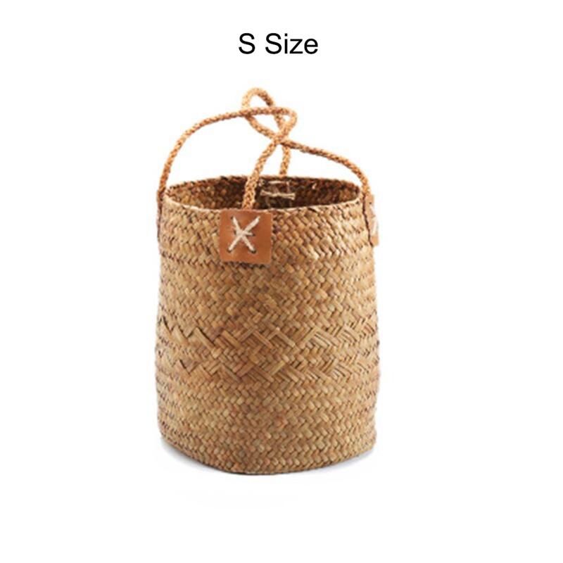Seaweed Basket - Hand Woven Flower Basket - Indoor Decoration and Storage