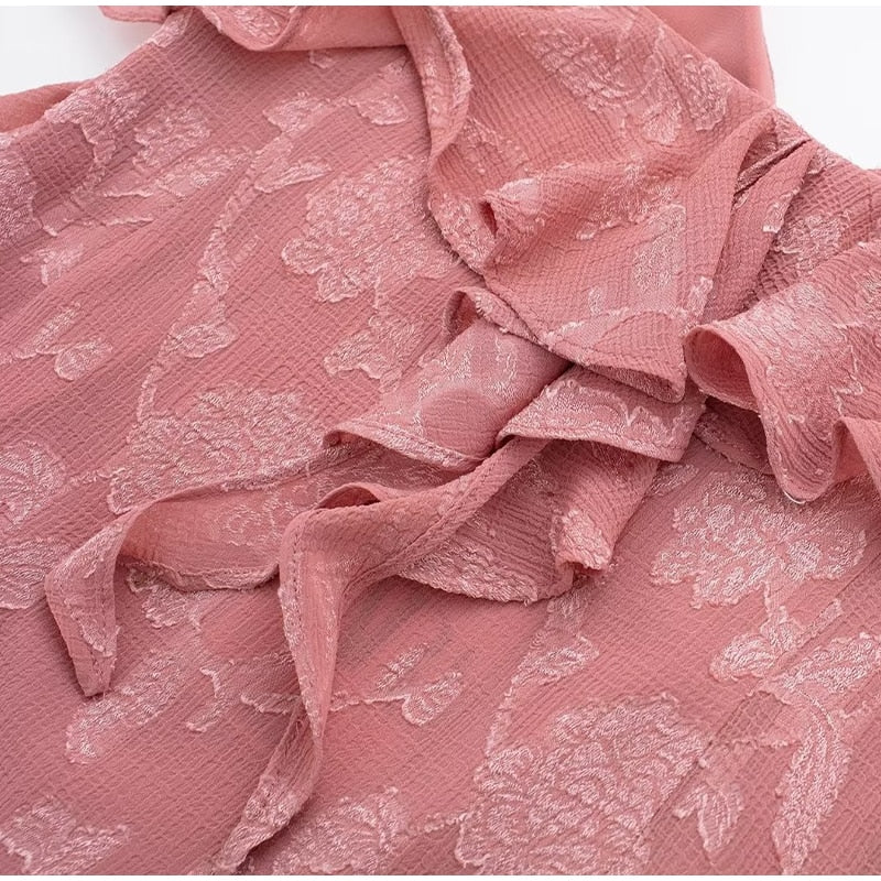 Boho Beach Dress - Ruffled Floral Dress for Your Summer Vacation Vibes Olivia