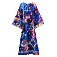 Boho Robe, Kimono Robe, Beach Cover up, Hallow Stardust
