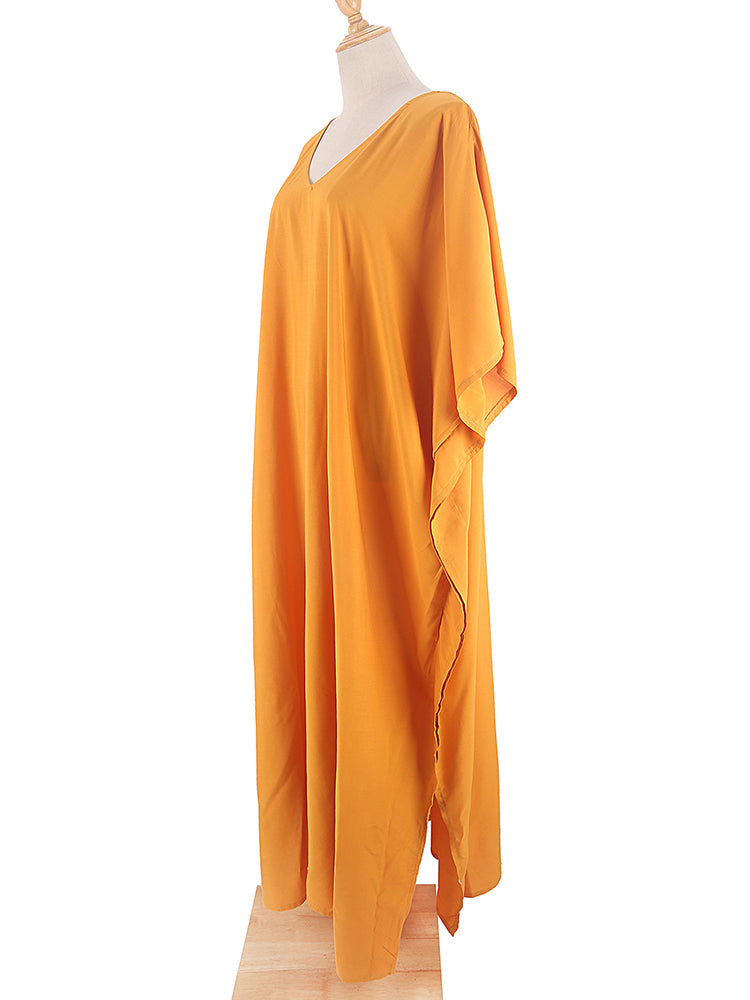 Boho Maxi Dress, Beach Dress, Kaftan Zaynab in Red, Blue, White and Yellow