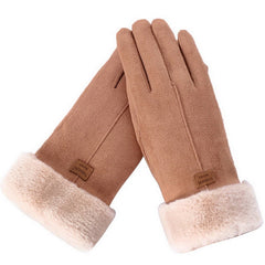 Cute Furry Warm Mitts Full Finger Mittens Female Gloves