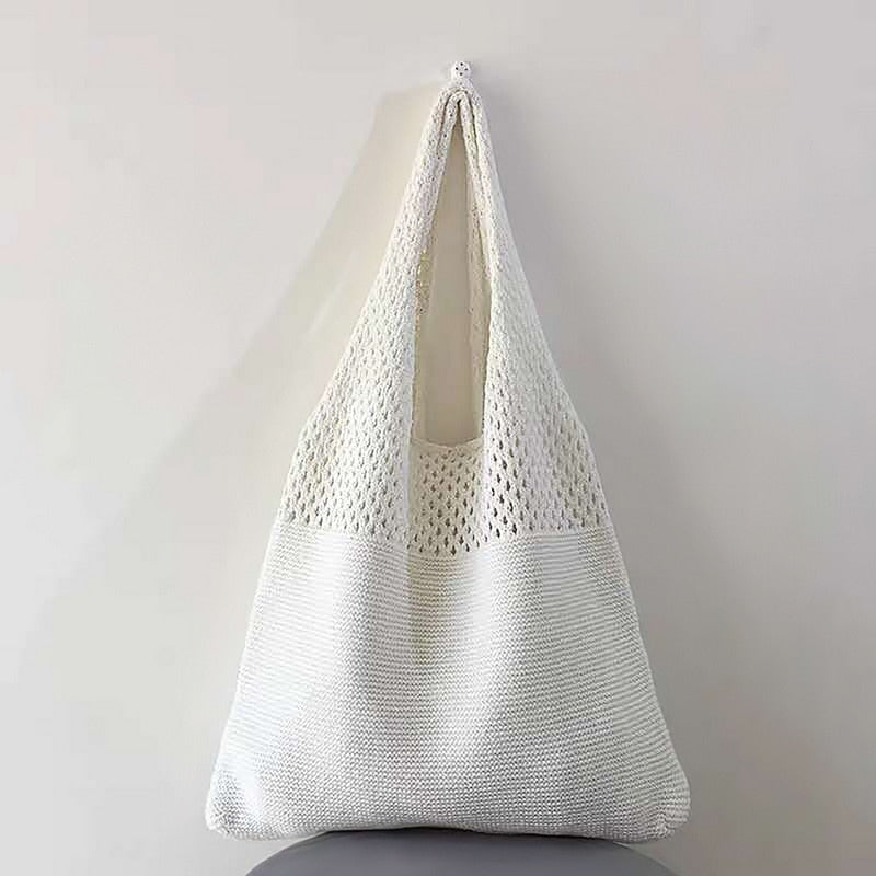 Boho Bag, Tote Bags, Crochet Tote, Knitted Shopper Handbags in Black, Beige, Brown and 10 colors