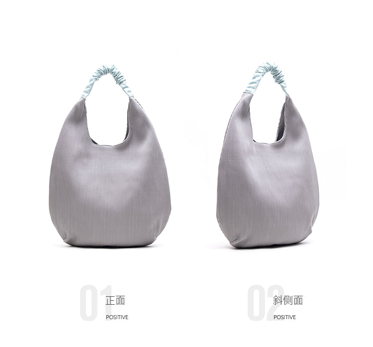 Boho Bag, Hobo Bags, Ruched Fabric Bag in White, Black, Brown