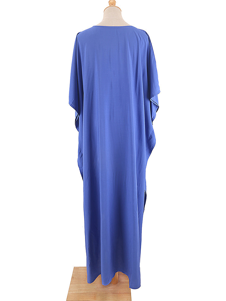 Boho Maxi Dress, Beach Dress, Kaftan Zaynab in Red, Blue, White and Yellow