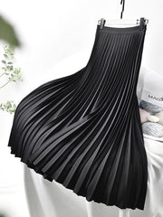Boho Skirt, Hippie Skirts, Midi Pleated Skirt, Dark Tone