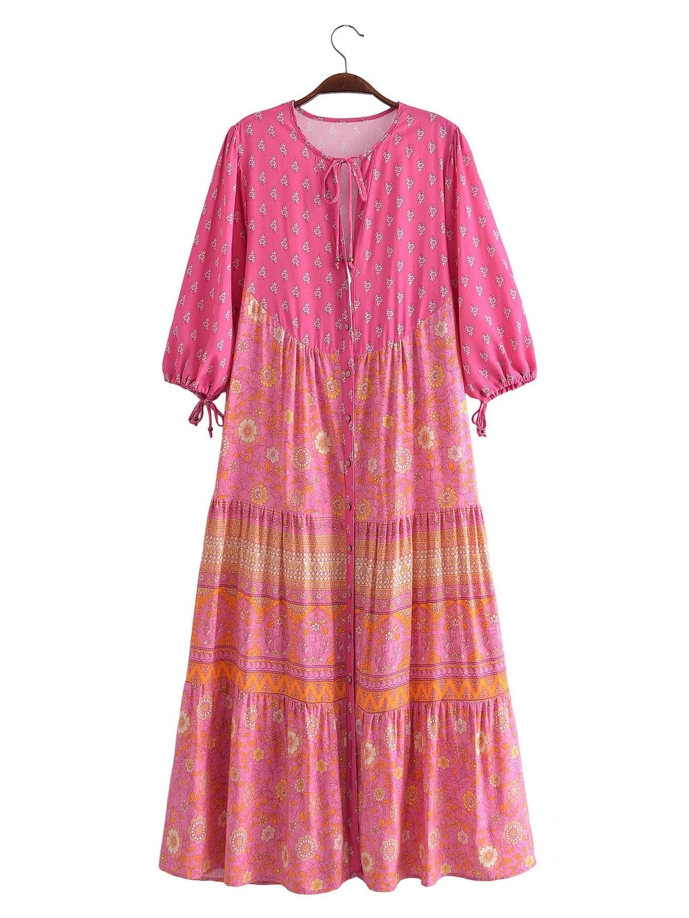 Boho Maxi Dress, Sundress, Dustry Romani Eulalie