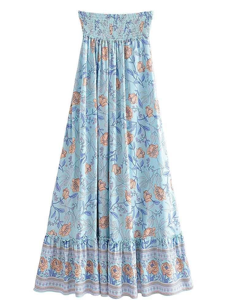 Boho Skirt, Hippie Skirts, Midi Skirt, Wild Rose in Smoke