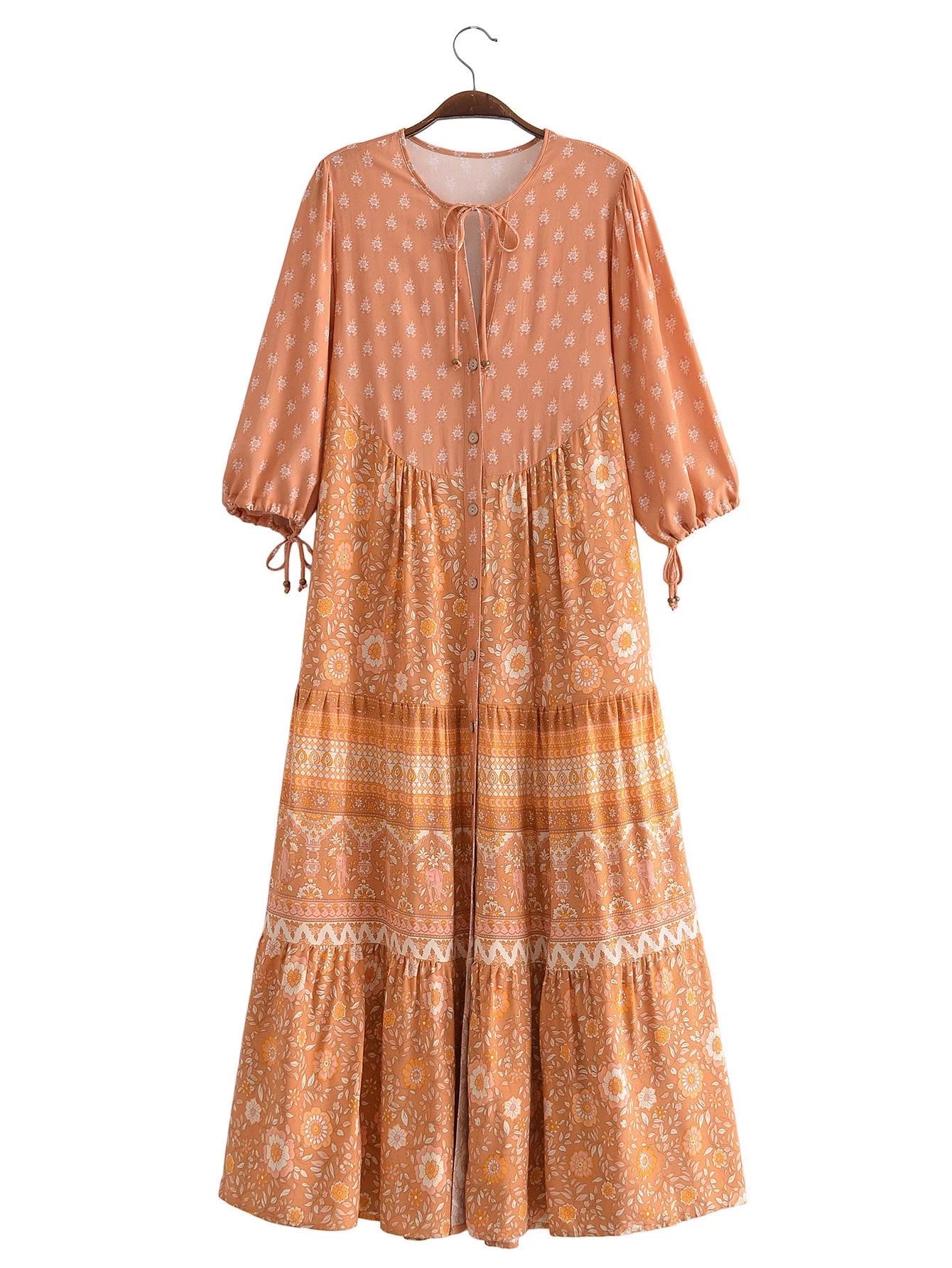 Boho Maxi Dress, Sundress, Dustry Romani Eulalie