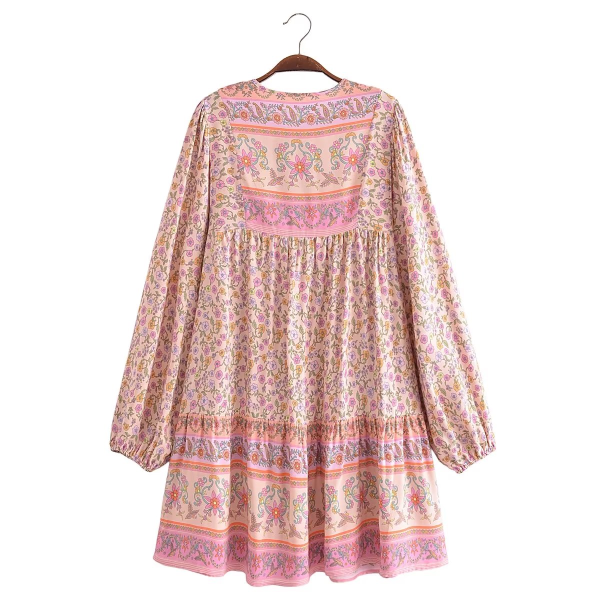 Boho Mini Dress Tunic Dress, Sundress, Caroline Flower