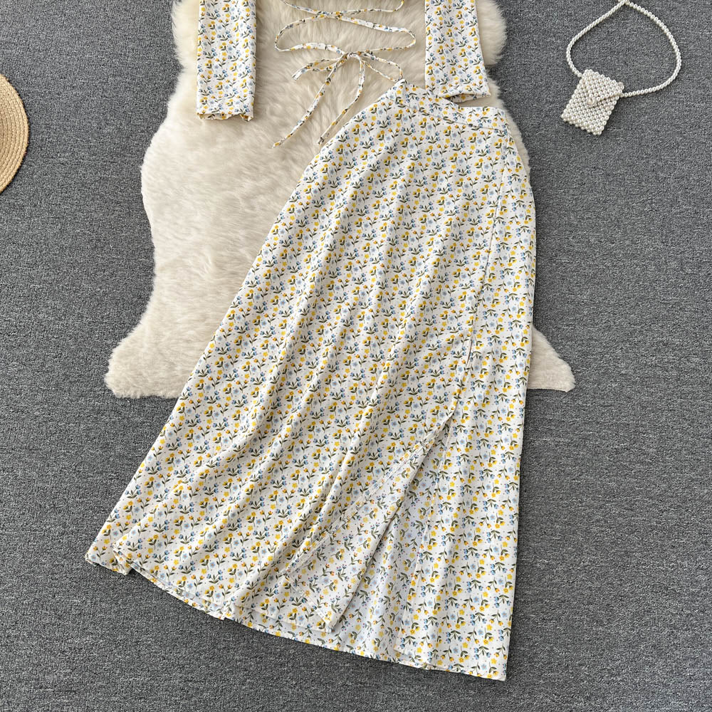 Vintage Two-Piece Set - Boho Matching Top and Skirt - Summer Vacation Sylvie Blue