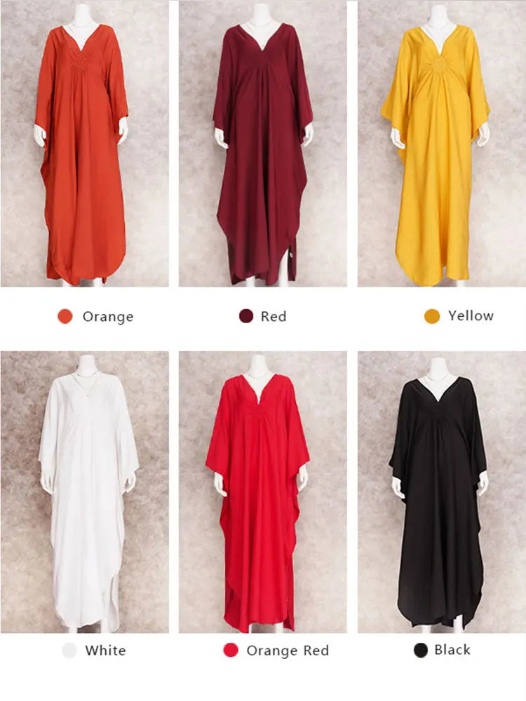 Boho Maxi Dress - Beach Dress, Kaftan Dress Blue Harmony in 15 colors