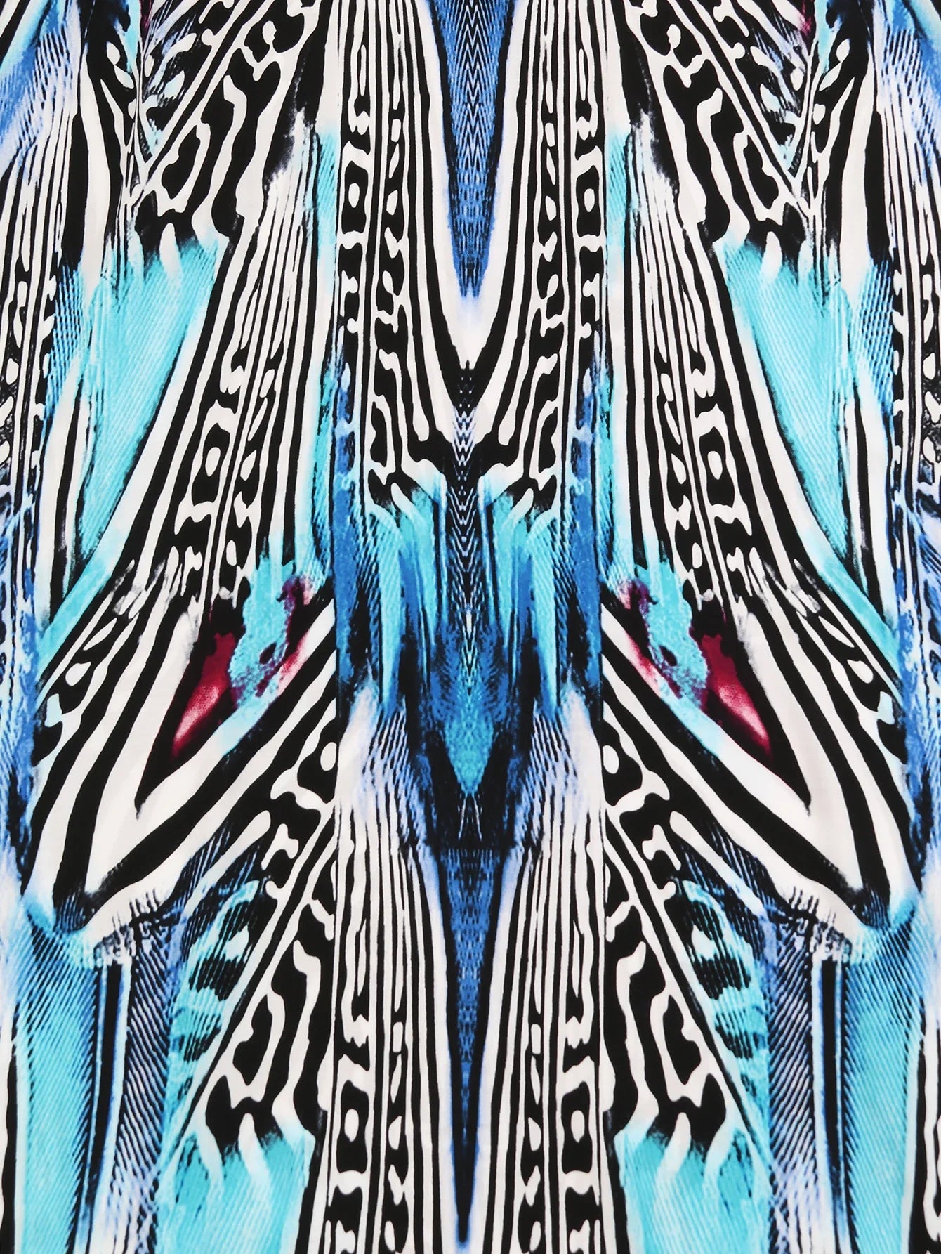 Boho Maxi Dress - Beach Dress, Kaftan Dress Allegra Blue Zebra