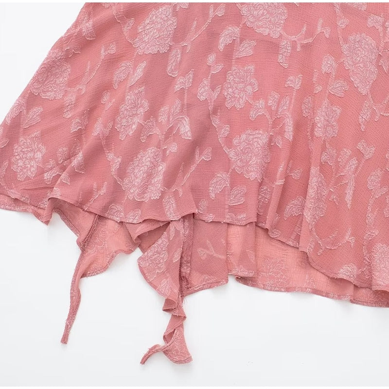 Boho Beach Dress - Ruffled Floral Dress for Your Summer Vacation Vibes Olivia