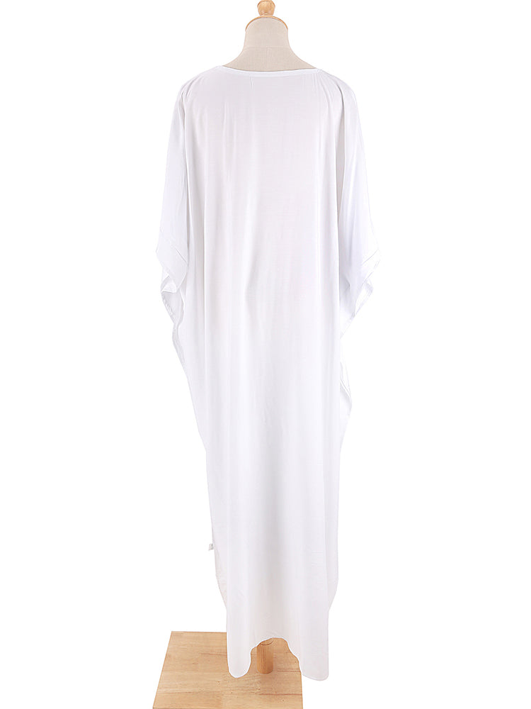 Boho Maxi Dress, Beach Dress, Kaftan Zaynab in Red, Blue, White and Yellow