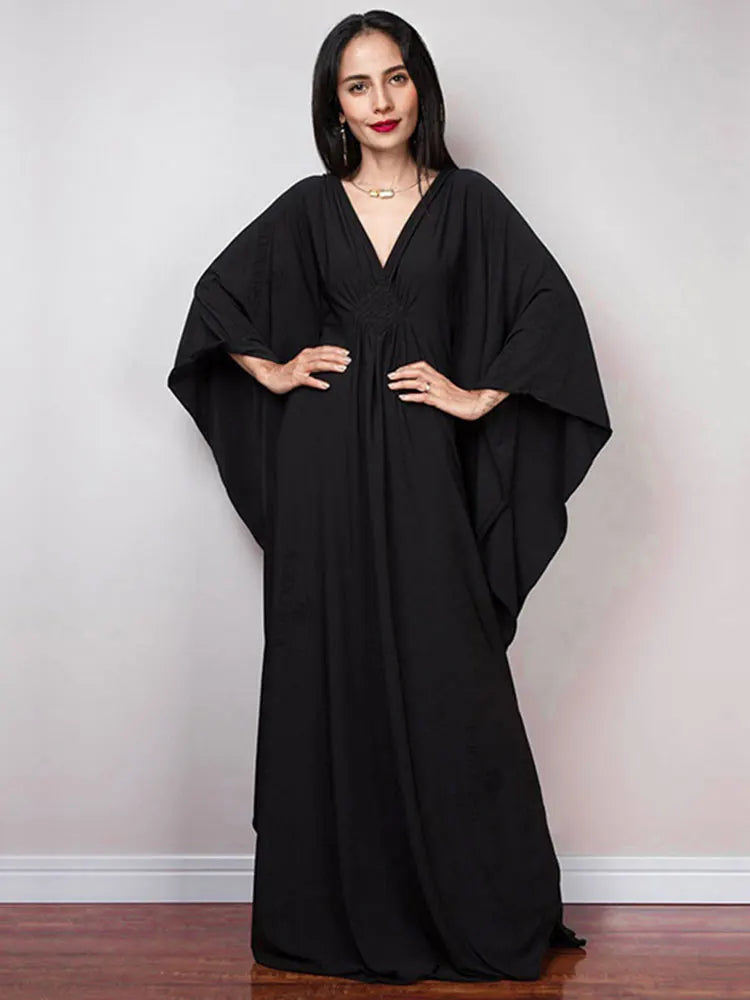 Boho Maxi Dress - Beach Dress, Kaftan Dress Blue Harmony in 15 colors
