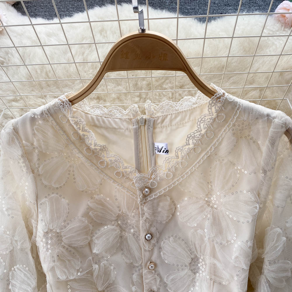 Vintage Dress - Boho Maxi Dress - Lace French Style Long Dress Victoria