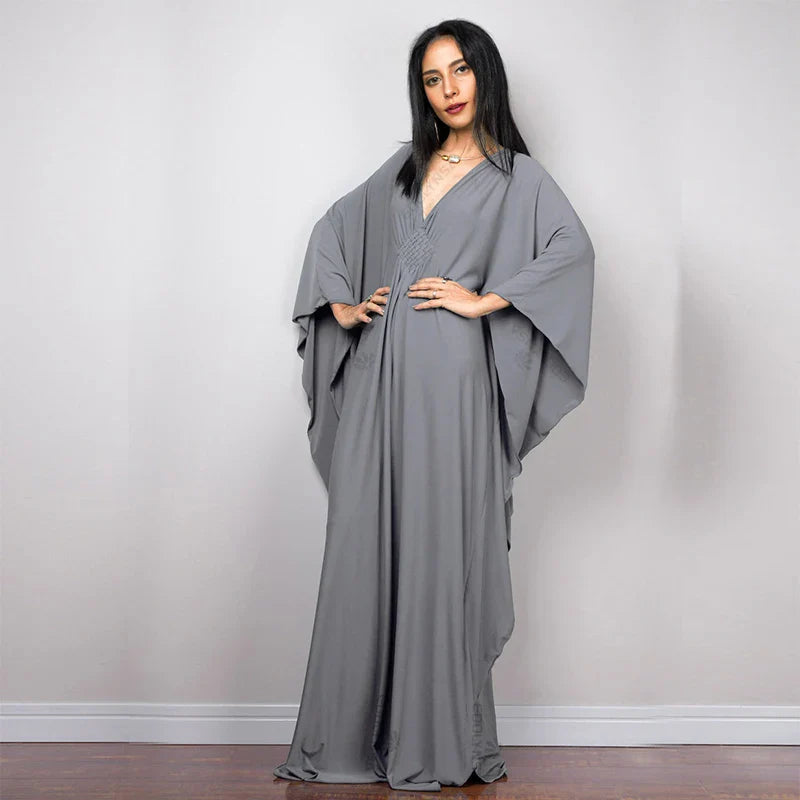 Boho Maxi Dress - Beach Dress, Kaftan Dress Orange Harmony in 15 colors