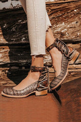 Retro Round Head Thick Low Heel Pumps