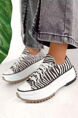 Sawtooth Platform Lace Up Snakers