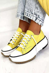 Sawtooth Platform Lace Up Snakers