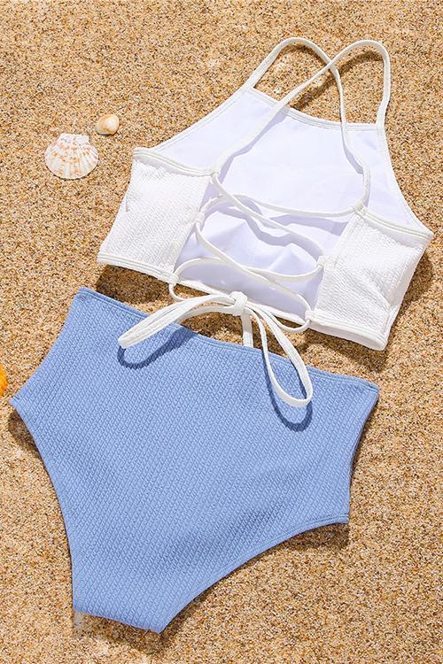 Halter Neck High Waist Bikini Set