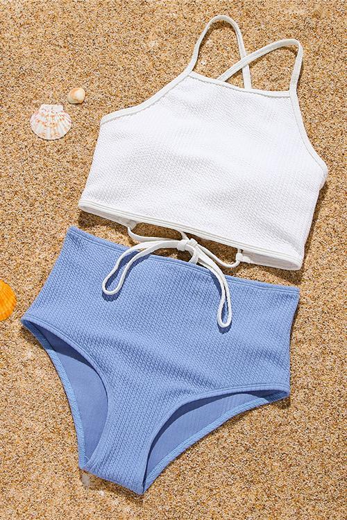 Halter Neck High Waist Bikini Set