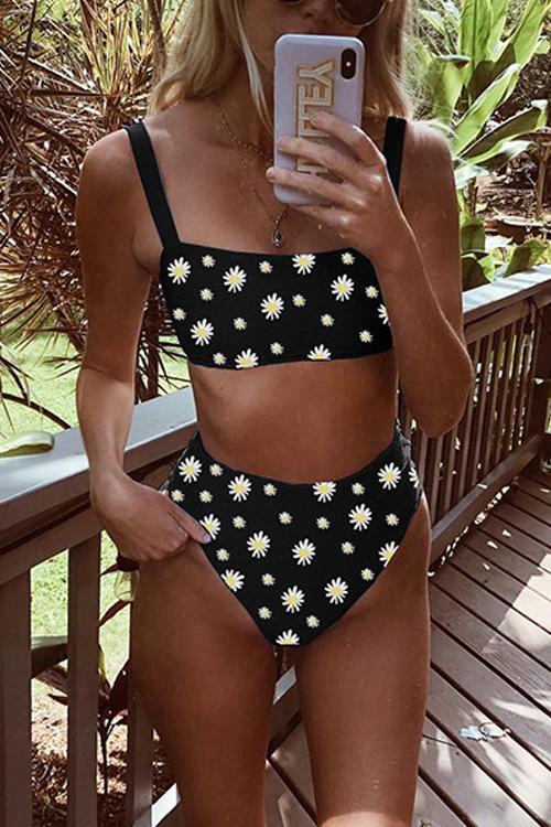 Daisy High Waist Bikini Set