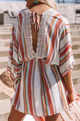 Rainbow Stripe V Neck Bat Mini Cover