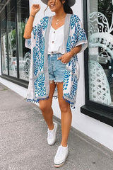 Print Pompom Cardigam