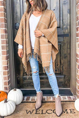Plaid Tassels Shawl