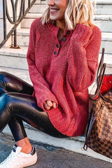 Button O Neck Sweater